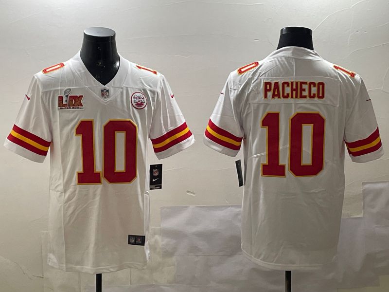 Men Kansas City Chiefs #10 Pacheco White Second generations 2025 Nike Limited NFL Jersey style 4->kansas city chiefs->NFL Jersey